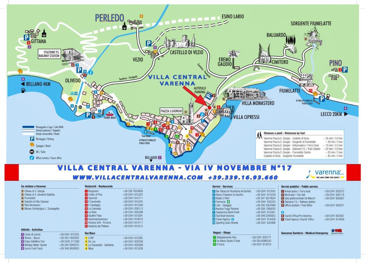 Villa Central Varenna Bagian luar foto